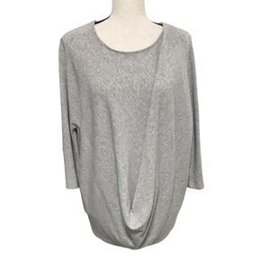 COS Women's Draped Jersey T-Shirt Gray Sz Small